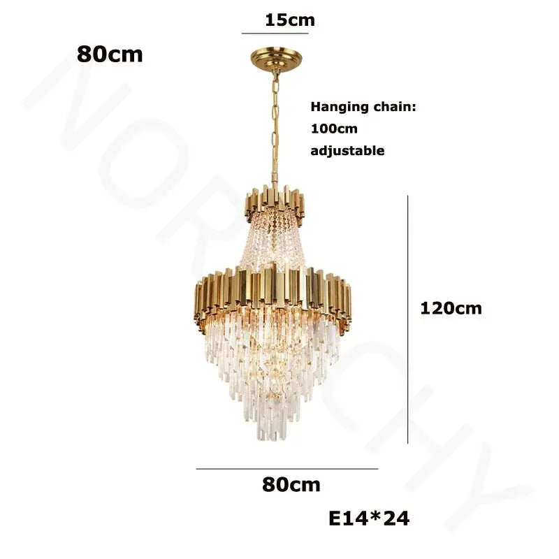 Lustre Suspension Staircase Luxury Chandelier