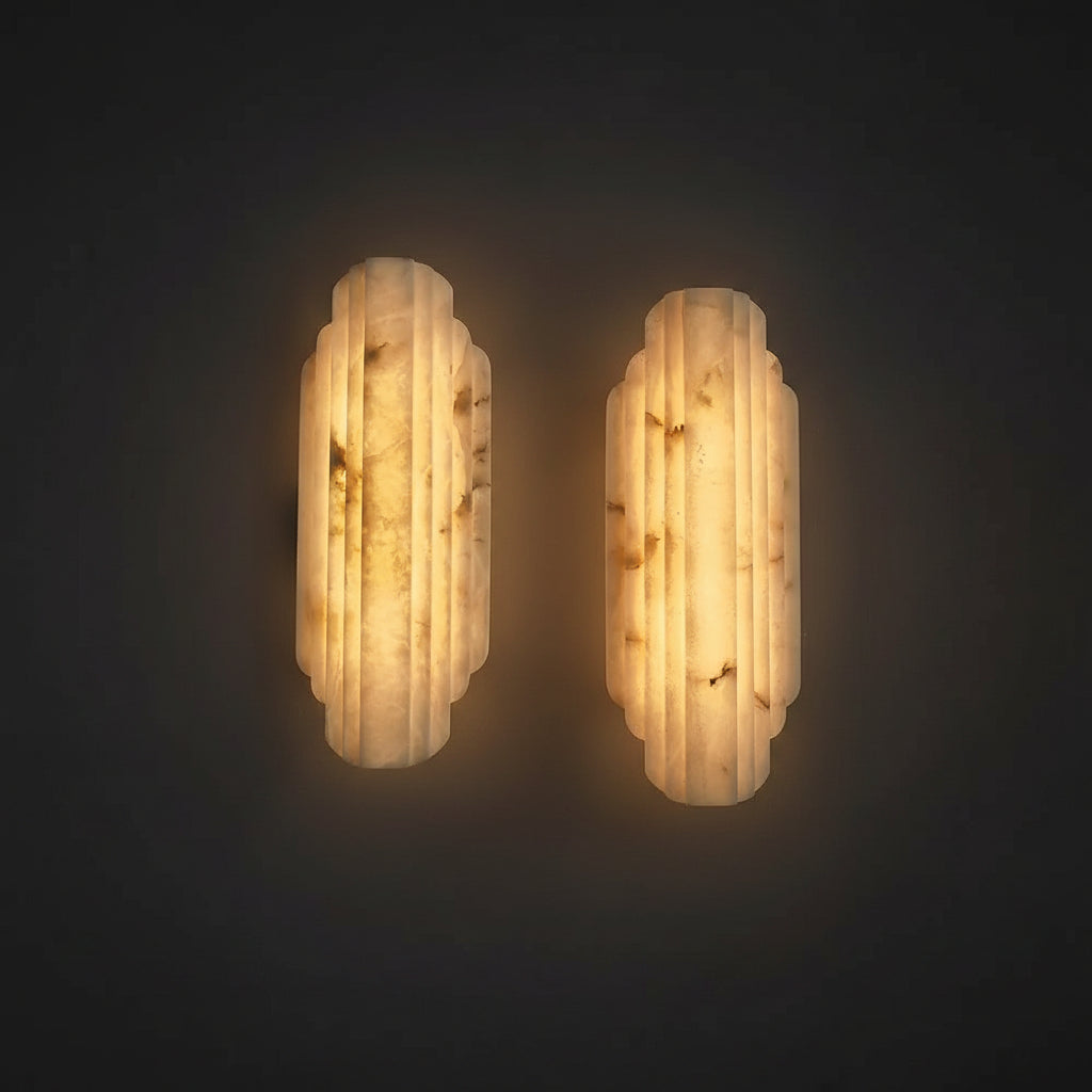 Avelisse Natural Marble Bedside Wall Lamp