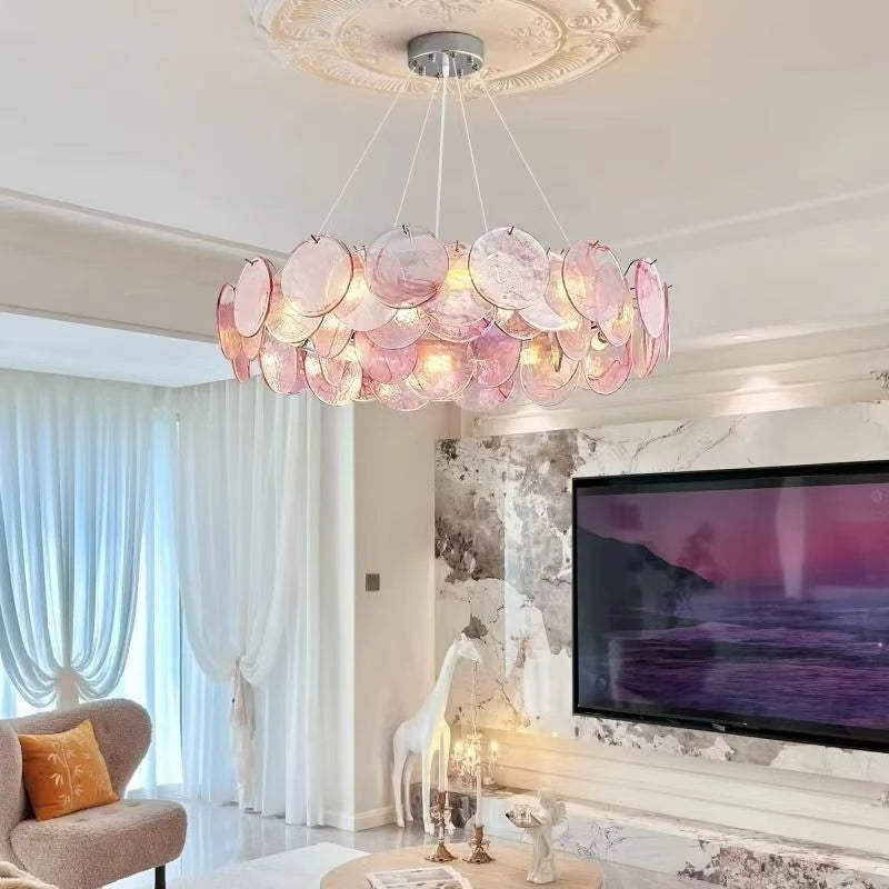 Verdeva Murano-inspired Coloured Glass chandelier, product gallery image 2 of 15