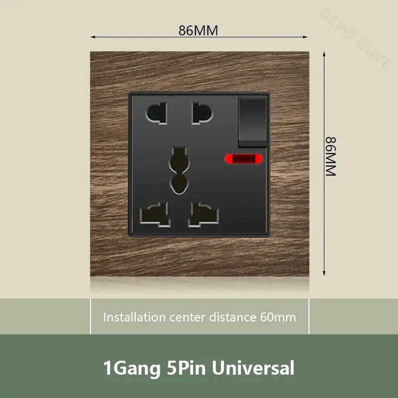 UK Wall Electrical Outlet with USB Charger