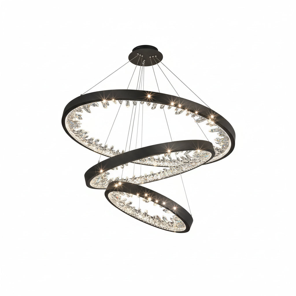 Modern Luxury Circular Black Chandelier ChandeliersLife®