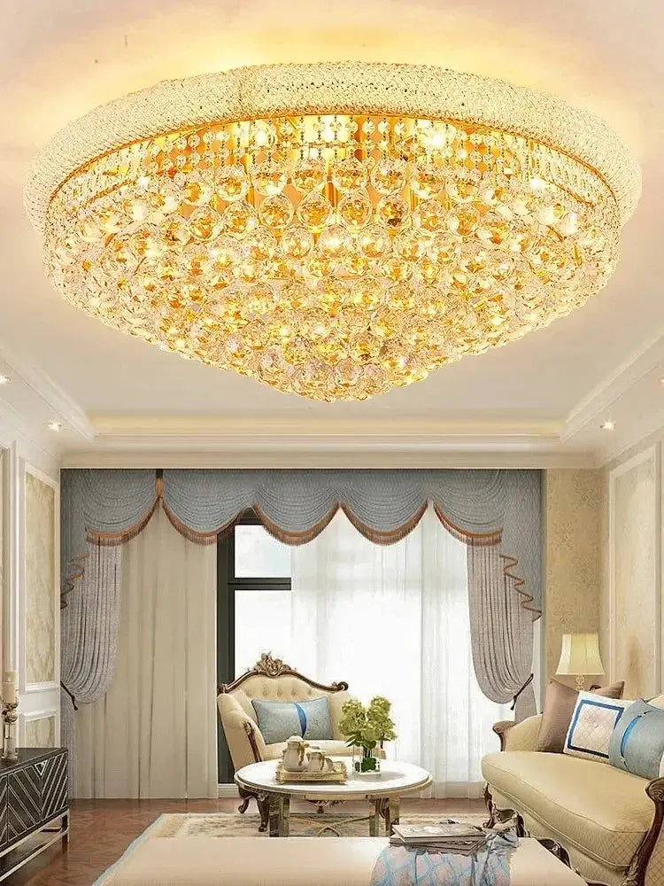 Morden Crystal Ceiling Lamp Bedroom Atmospheric