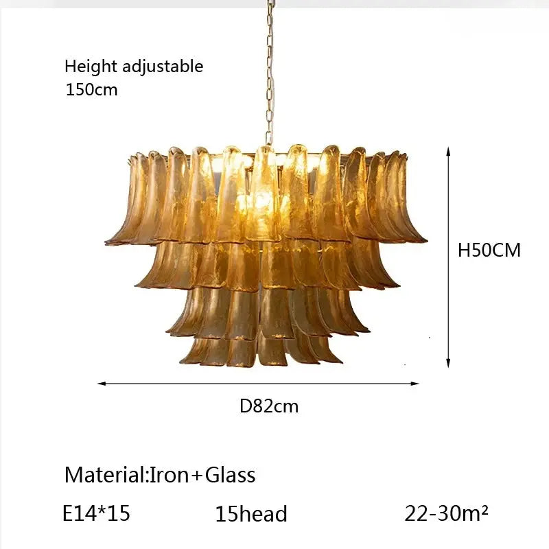 Virello Designer Amber Glass Pendant Light