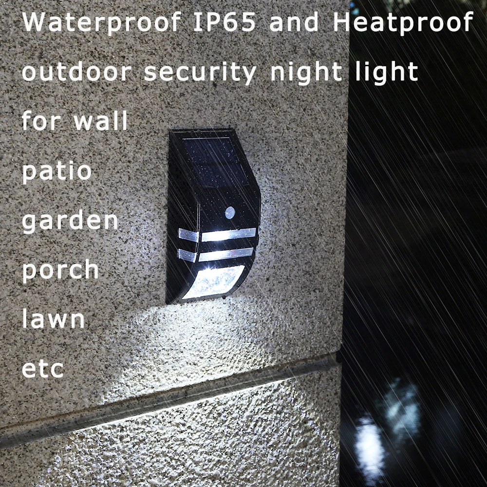 Motion Sensor Waterproof Solar Power Outdoor LED Wall Lamp