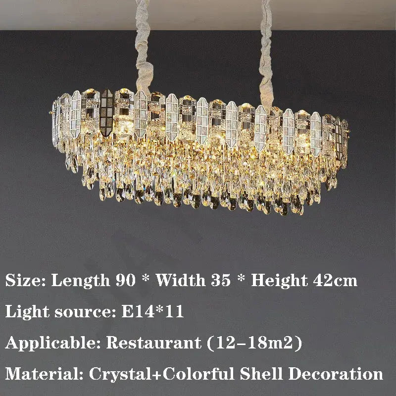 Nordic Bedroom Crystal Chandelier