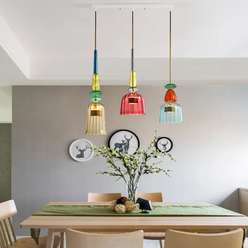 Modern Glass Colorful Hanging Lamps