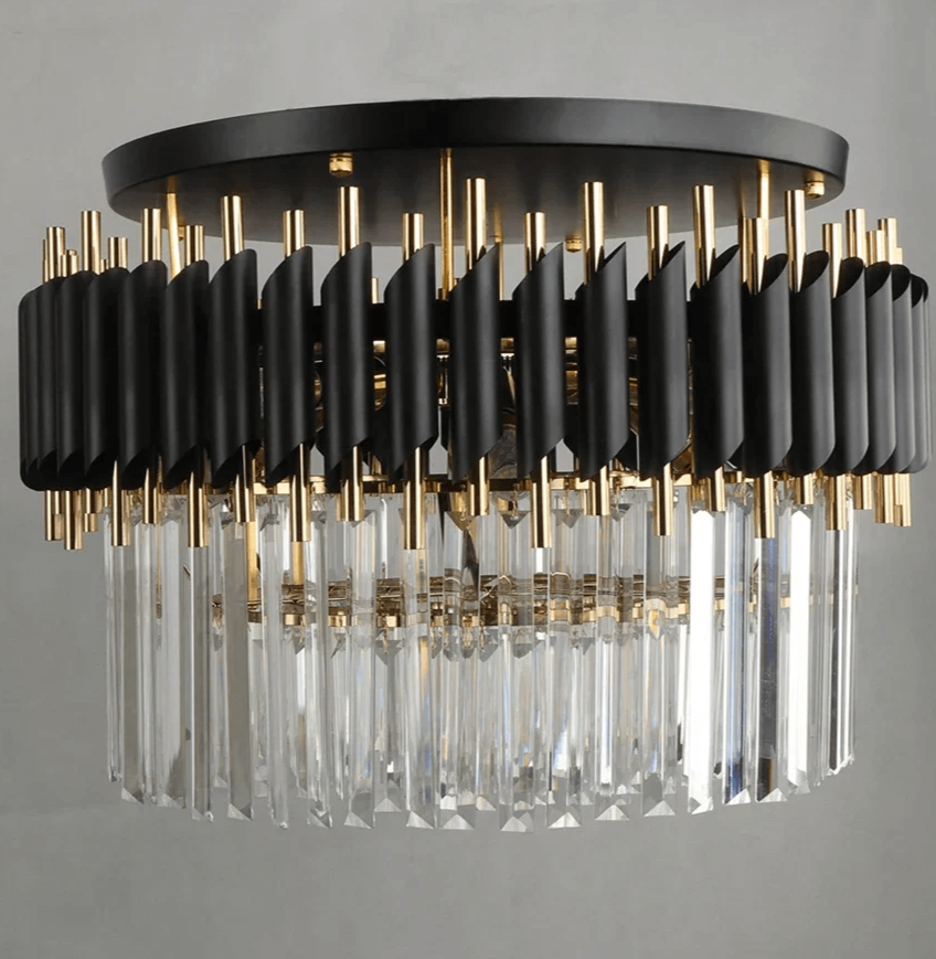 Modern Black Crystal Ceiling Chandelier