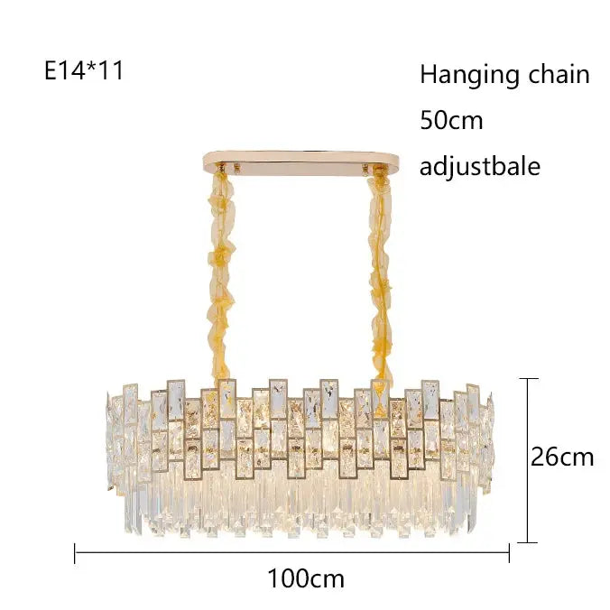 Postmodern Luxury Chandelier Suspend LED Lighting Fixtures Gold Black Crystal Round Oval Hanging Lamp For Living Room Decoration ChandeliersLife®