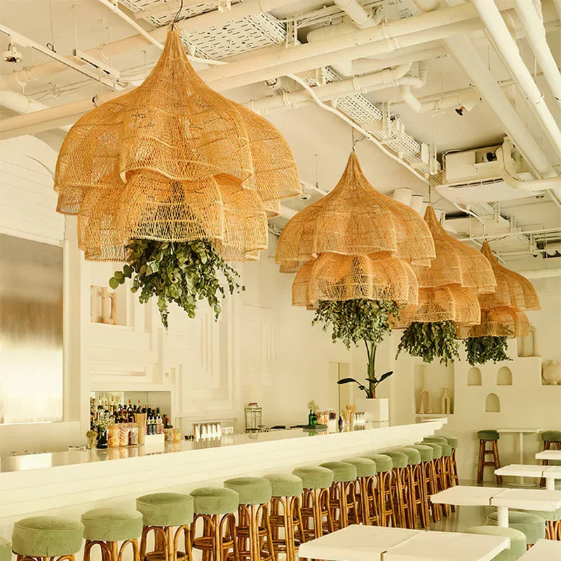 Oriental Petal Rattan Pendant Lights ChandeliersLife®