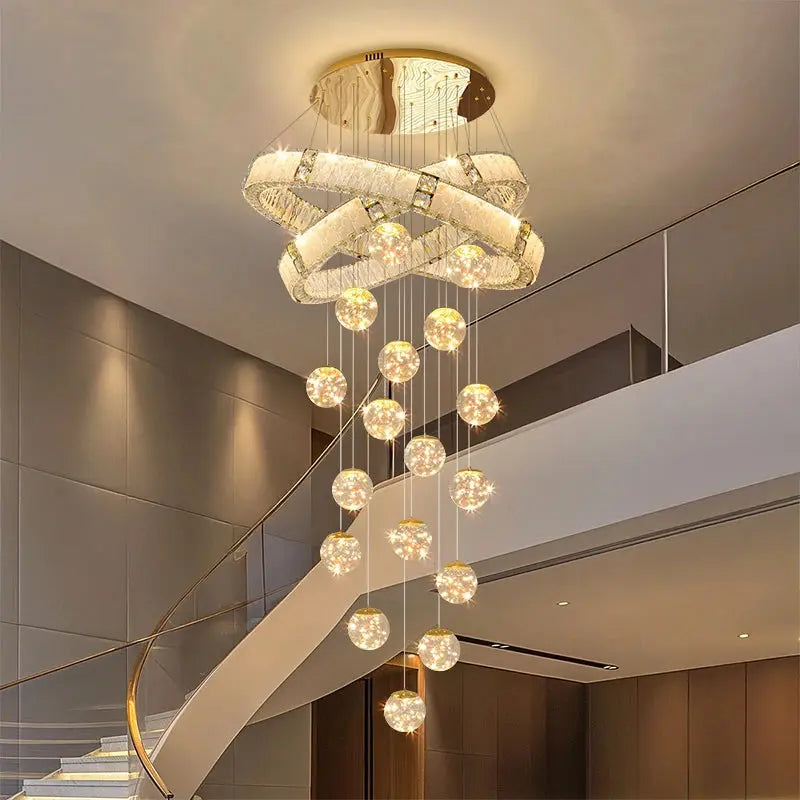 Modern Home Decor Led Staircase Chandeliers