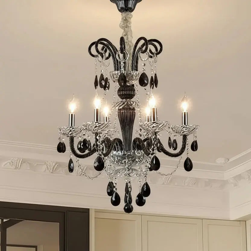 Black French Crystal Chandelier ChandeliersLife®