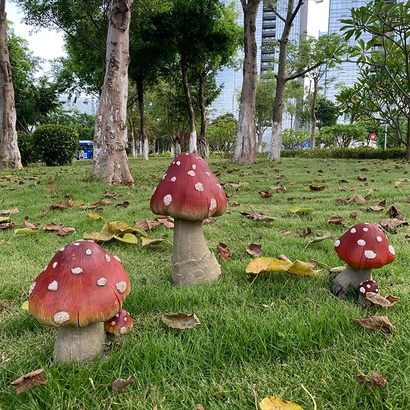 Décoration de jardin créative avec des champignons