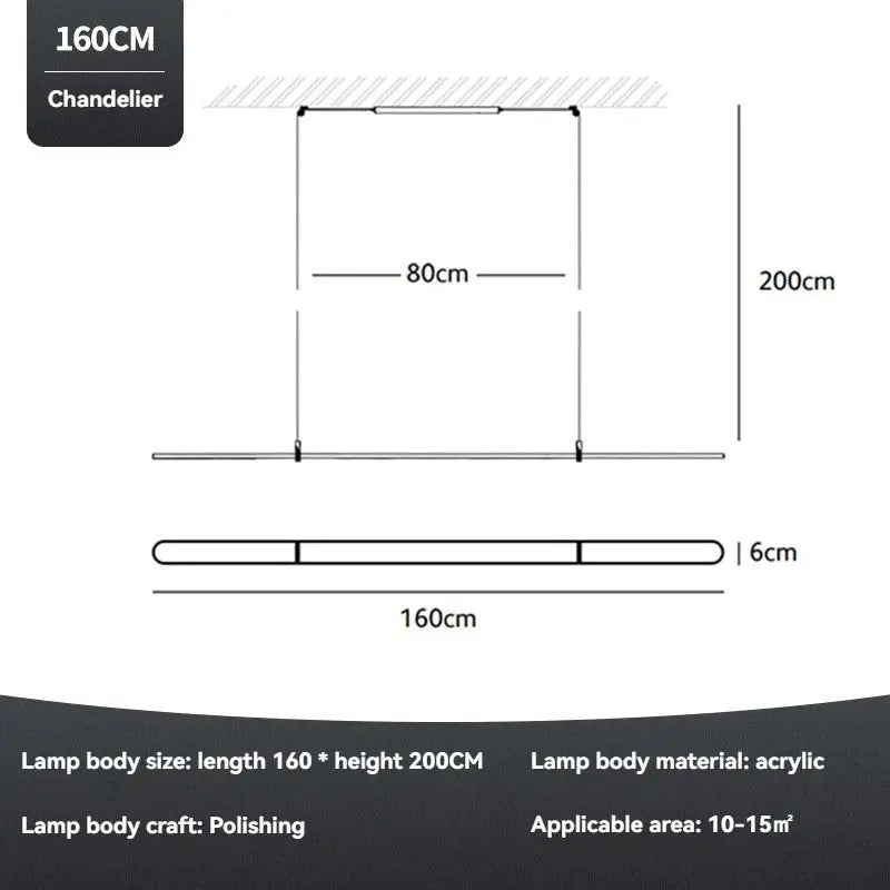 Long Strip Post Modern Lighting ChandeliersLife®