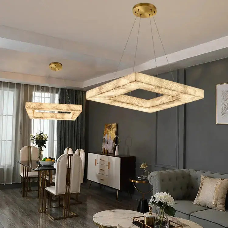 Luxury Marble Lighting Square Chandeliers ChandeliersLife®