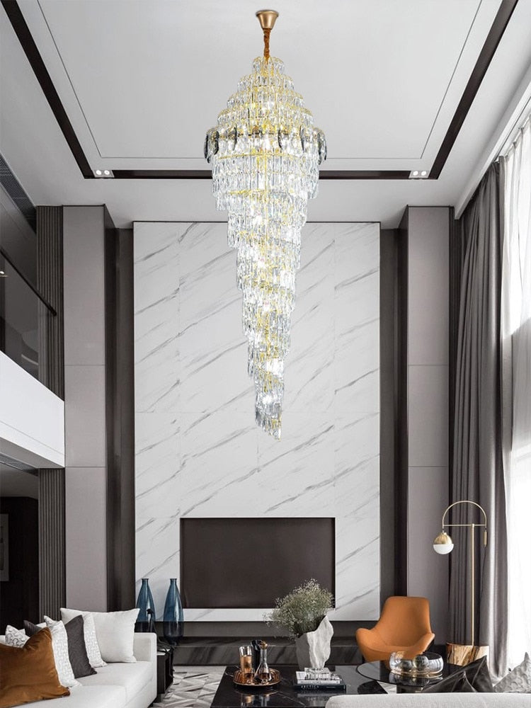Luxury High Ceiling Long Chandelier