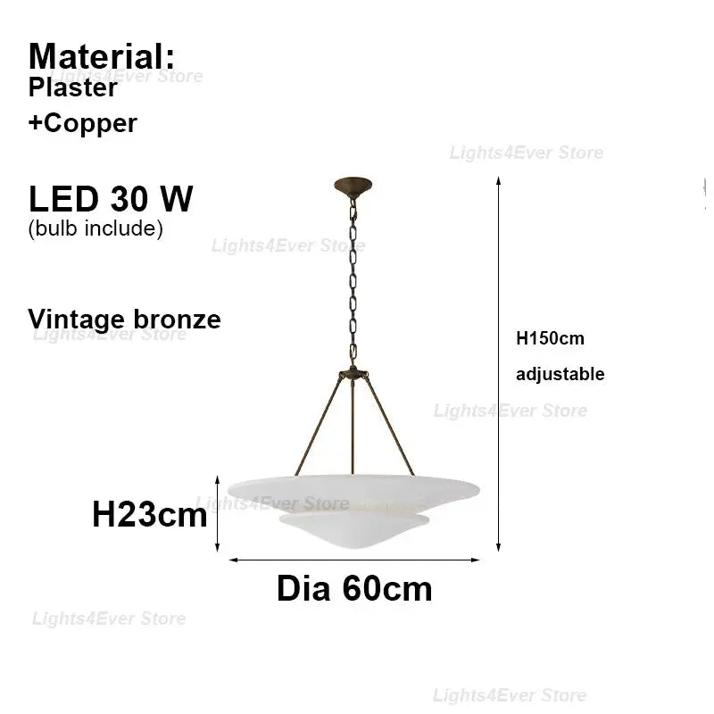 Plaster Shade Chandelier ChandeliersLife®