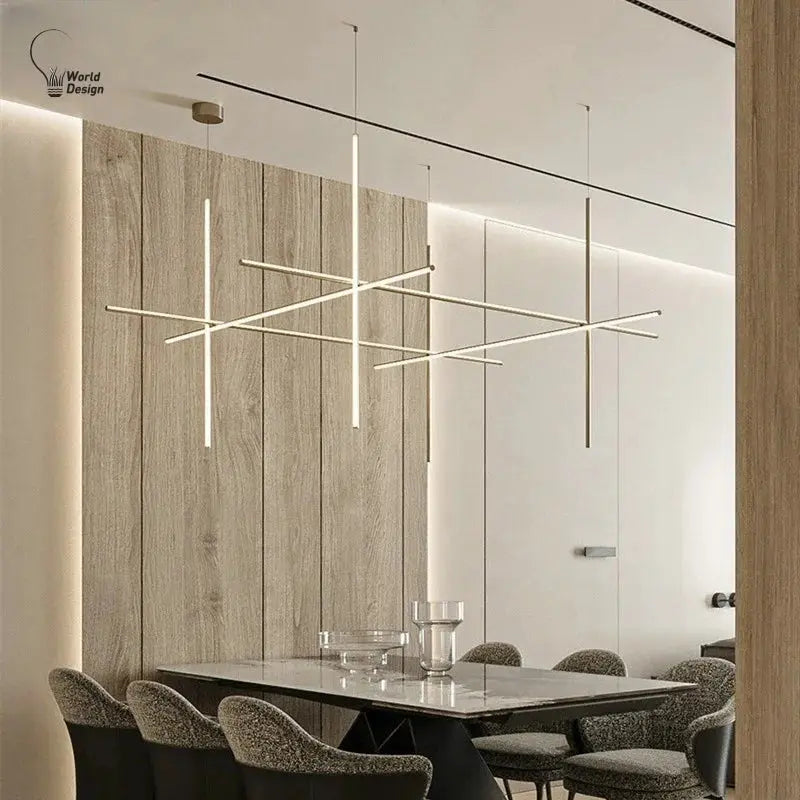 Nordic Minimalist Italian Tube Chandeliers