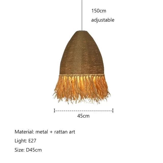 Retro Rattan Pendant Light ChandeliersLife®