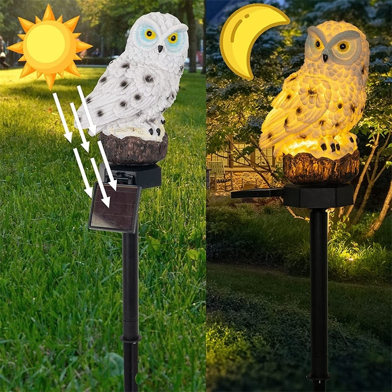 Solar Owl Garden Light