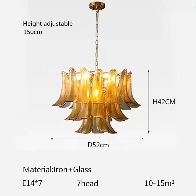 Virello Designer Amber Glass Pendant Light