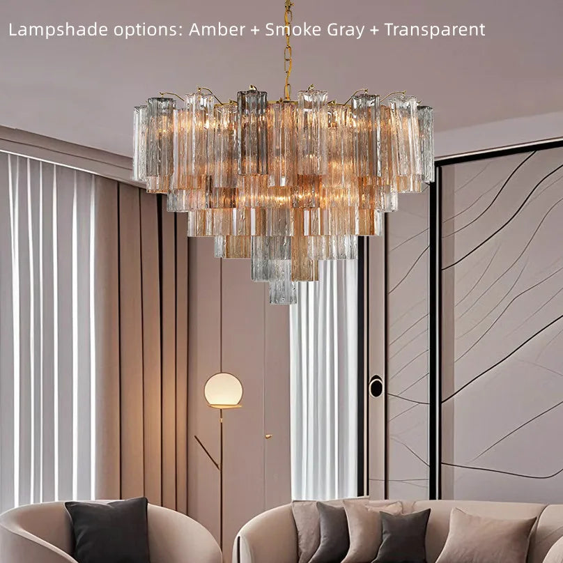 Decorative shell-style chandelier with metal lamp-body framework