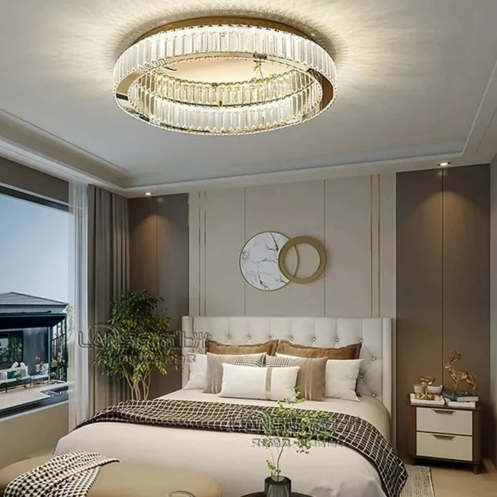 Round Crystal Led Ceiling Chandelier