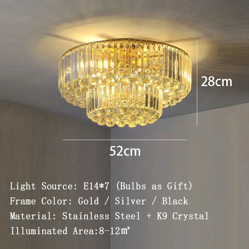 Luxury Crystal Classical Ceiling Light Fixtures