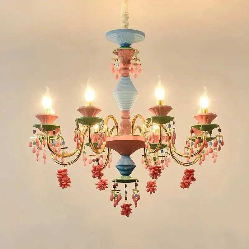 Coloured Children's Room Modern Chandelier