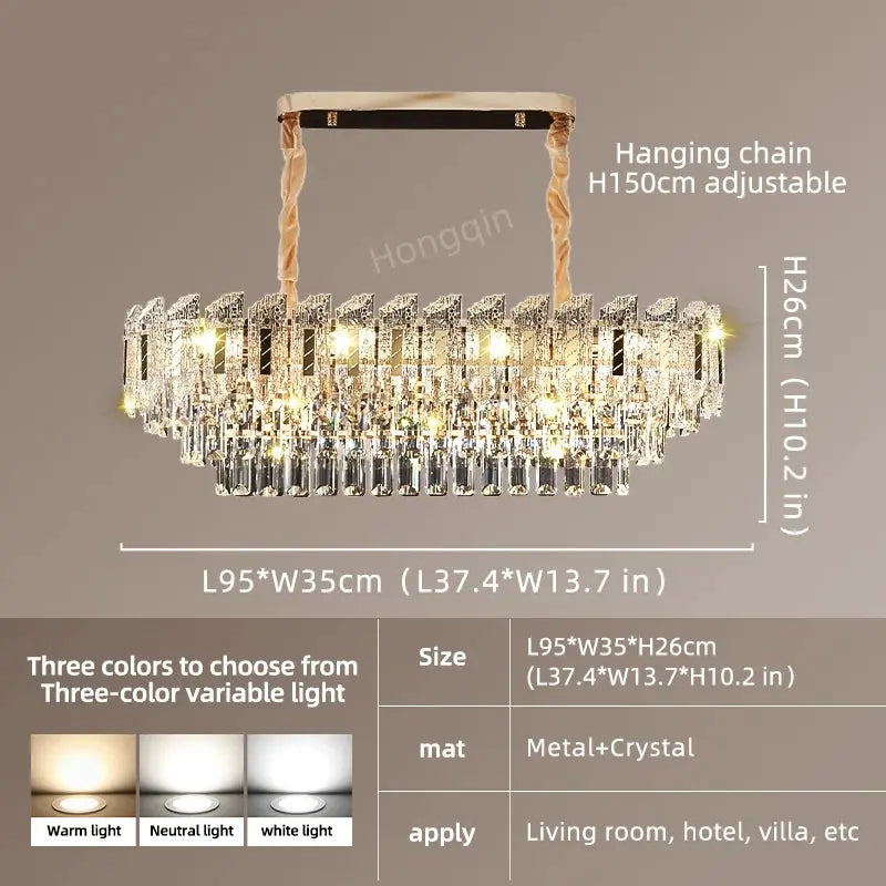 Crystal Hanging Living Room Chandelier