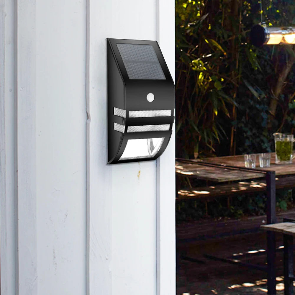 Motion Sensor Waterproof Solar Power Outdoor LED Wall Lamp