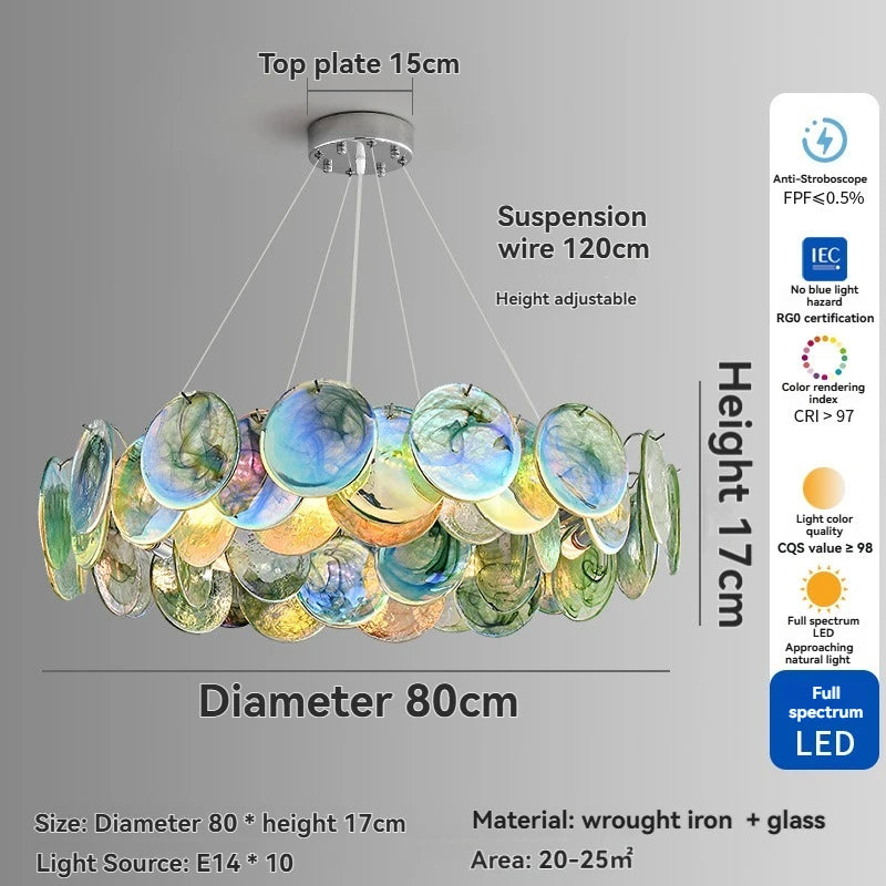 Verdeva Murano-inspired Coloured Glass chandelier, product gallery image 14 of 15
