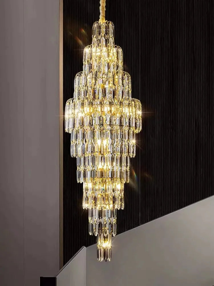 High-end Staircase Long Hanging Chandelier