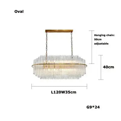 Crystal Designer Oval Round Chandelier
