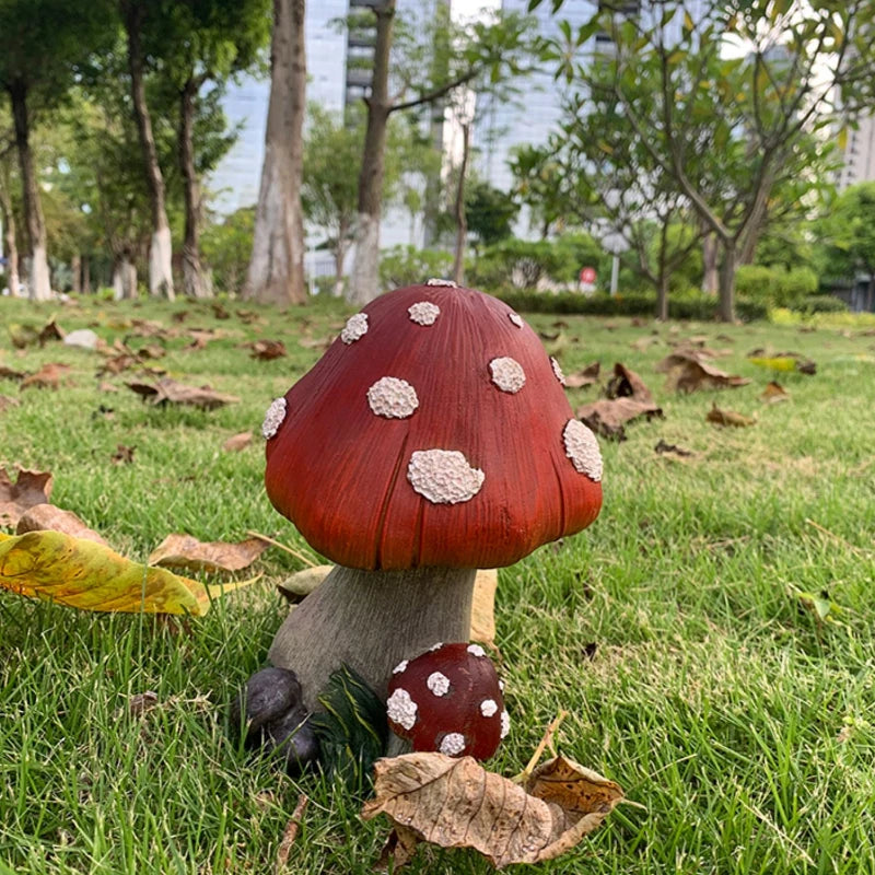 Décoration de jardin créative avec des champignons