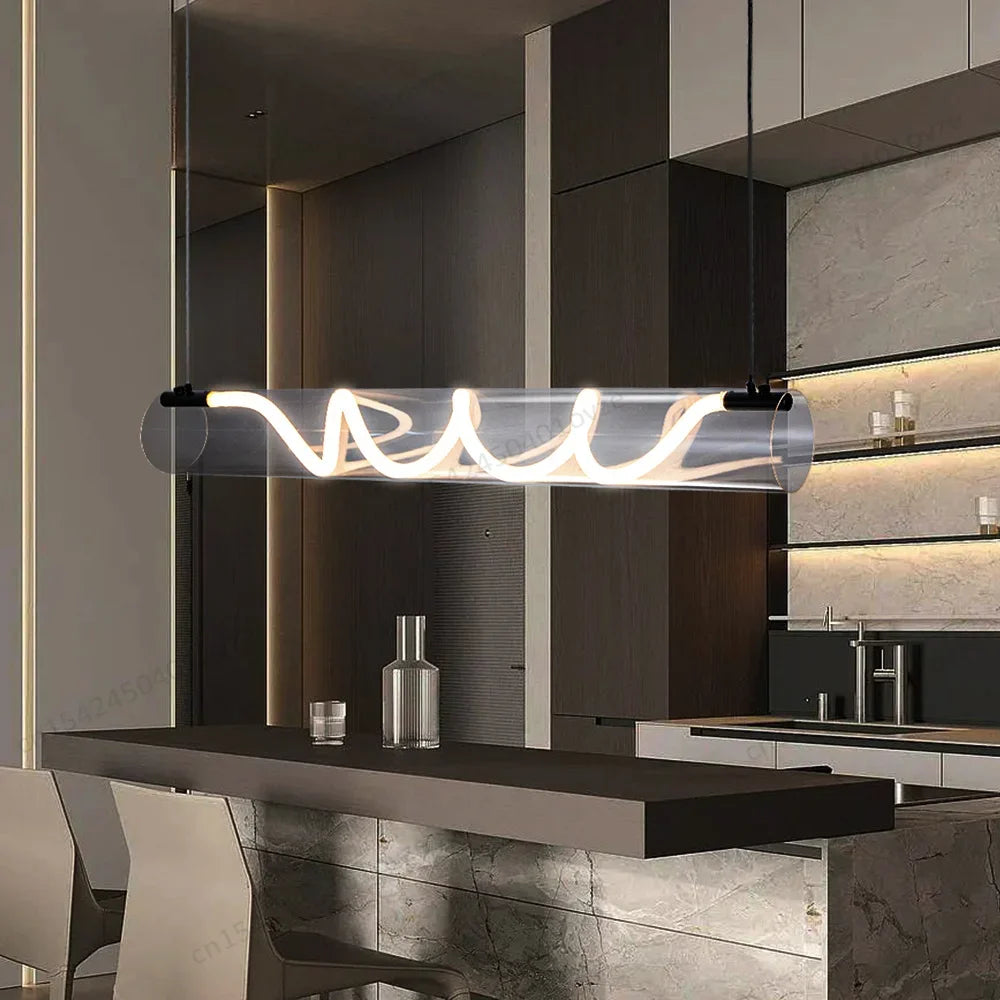 Minimalist Led Strip Pendant Light