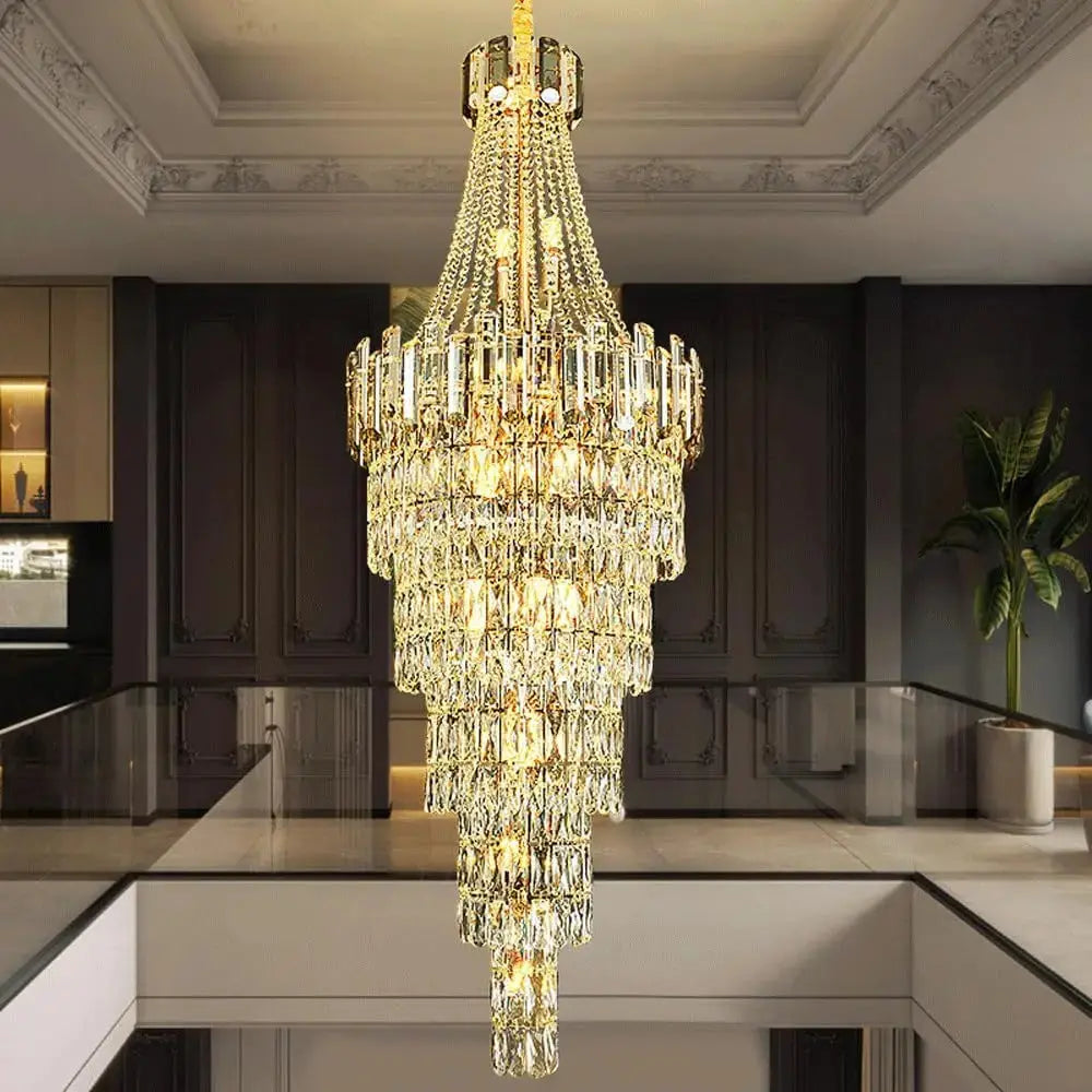 Luxury Villa Staircase Large Chandelier