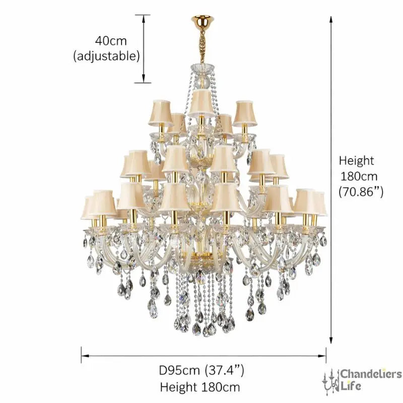 Classic 3 layers Crystal Chandelier