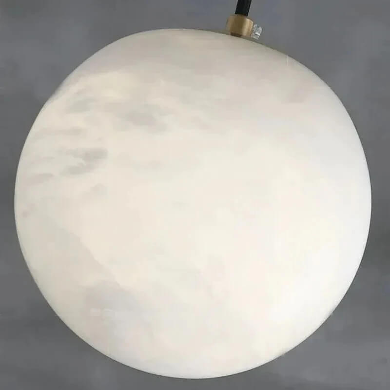 Modern Alabaster Ball Pendant