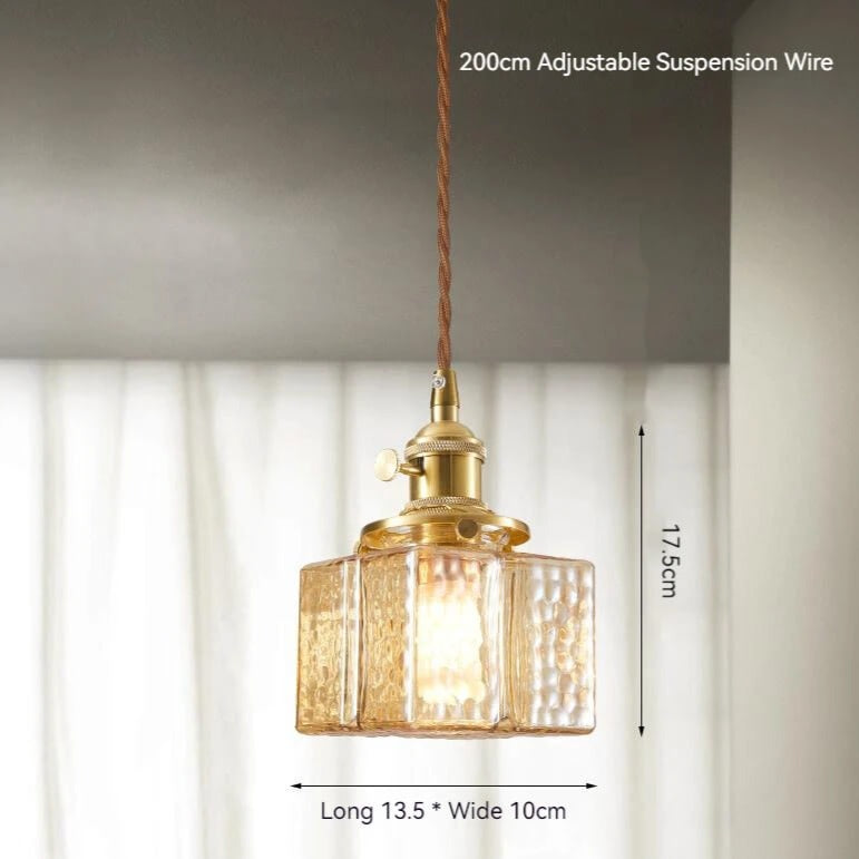 Japanese Pendant Lamp Amber