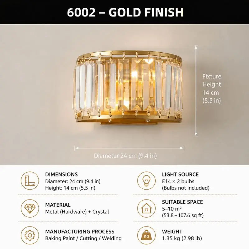 Modern Creative Luxury Crystal Wall Lamp ChandeliersLife®