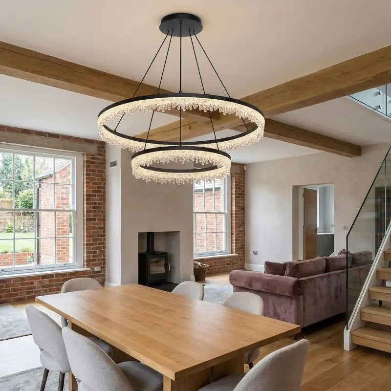 Italian Crystal Round Chandelier