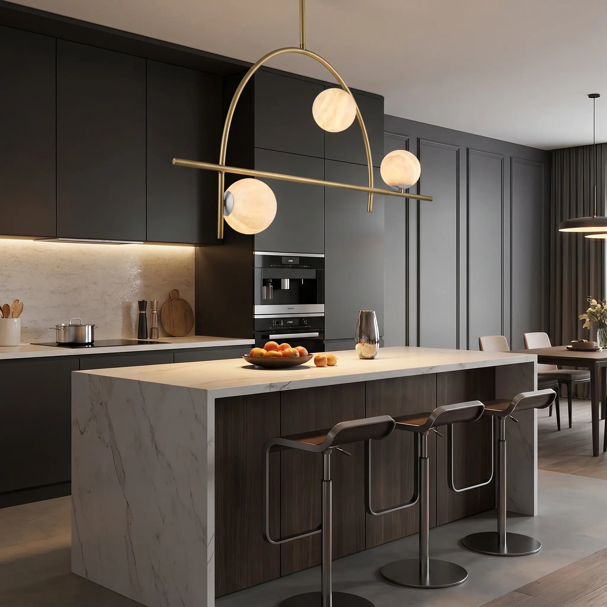 Brass Classic Alabaster Pendant Light ChandeliersLife®