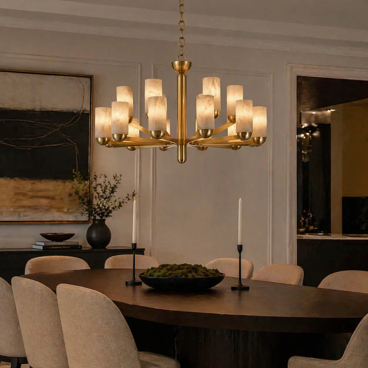 Cylinder Modern Alabaster Pendant Lamp ChandeliersLife®
