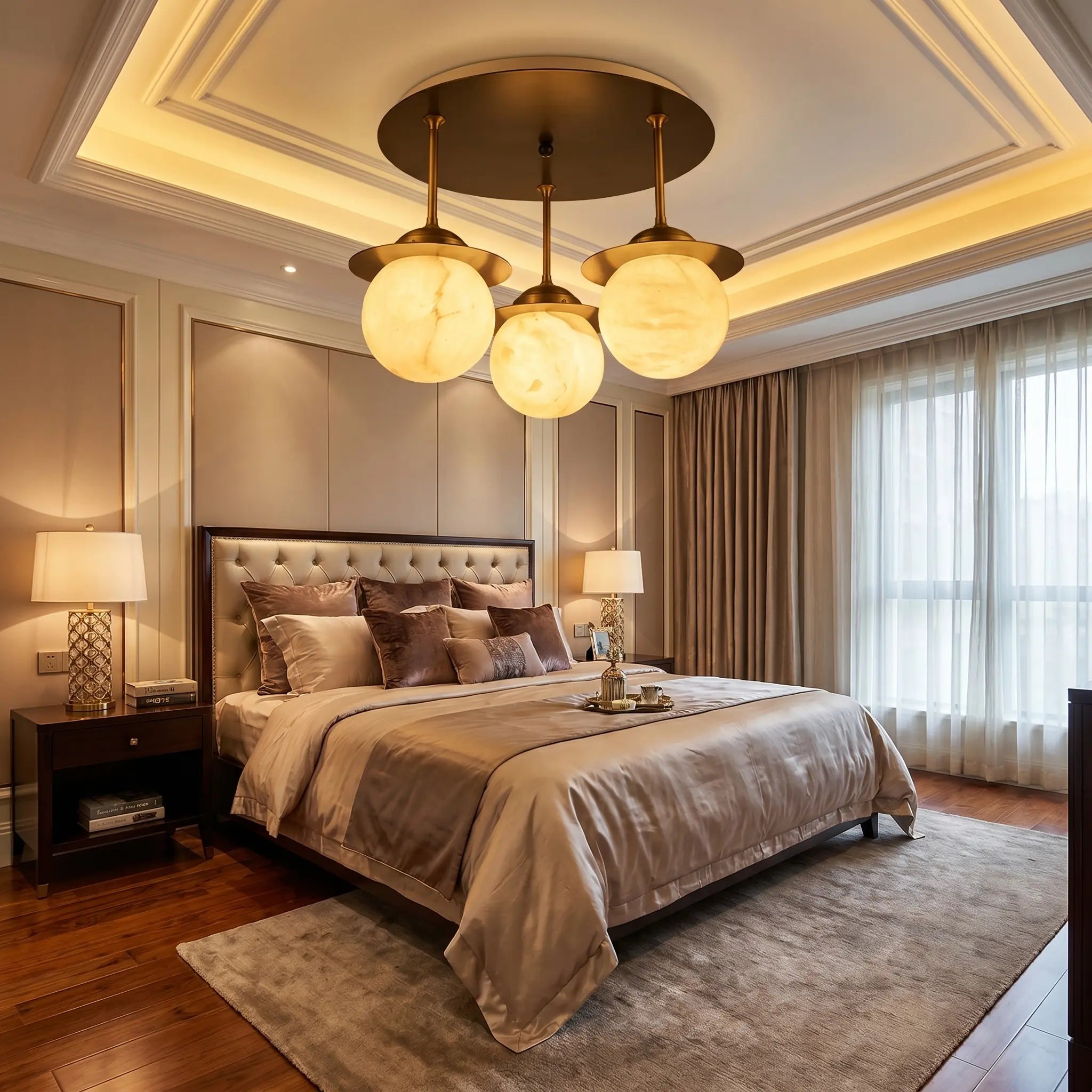 Saturn Alabaster Ceiling Fixture ChandeliersLife®
