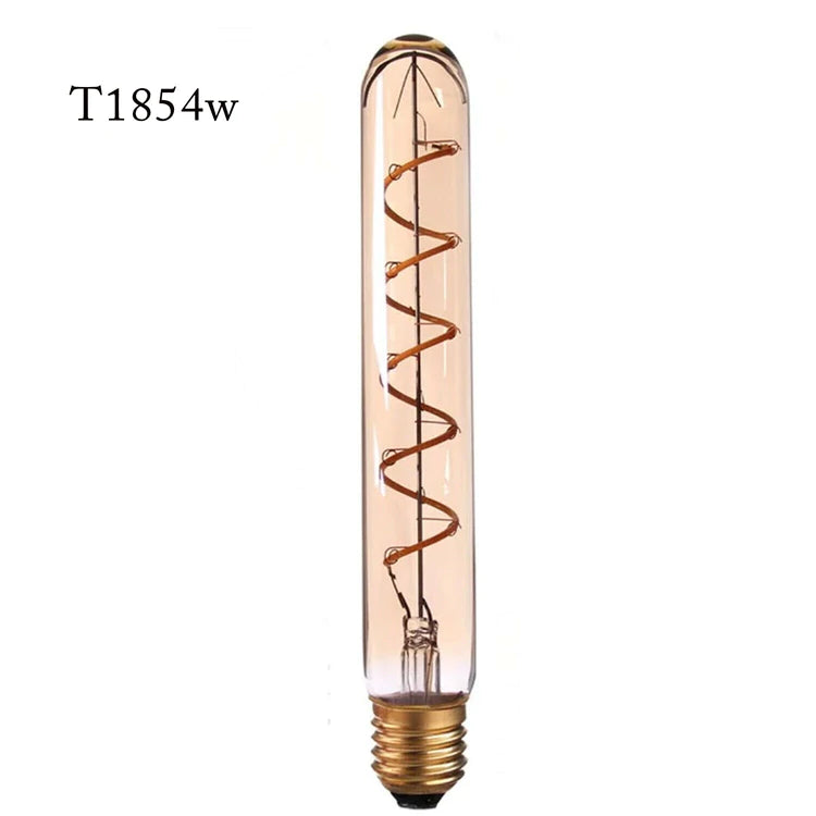 LED E27 T185 4W Non Dimmable Filament Glass Warm White
