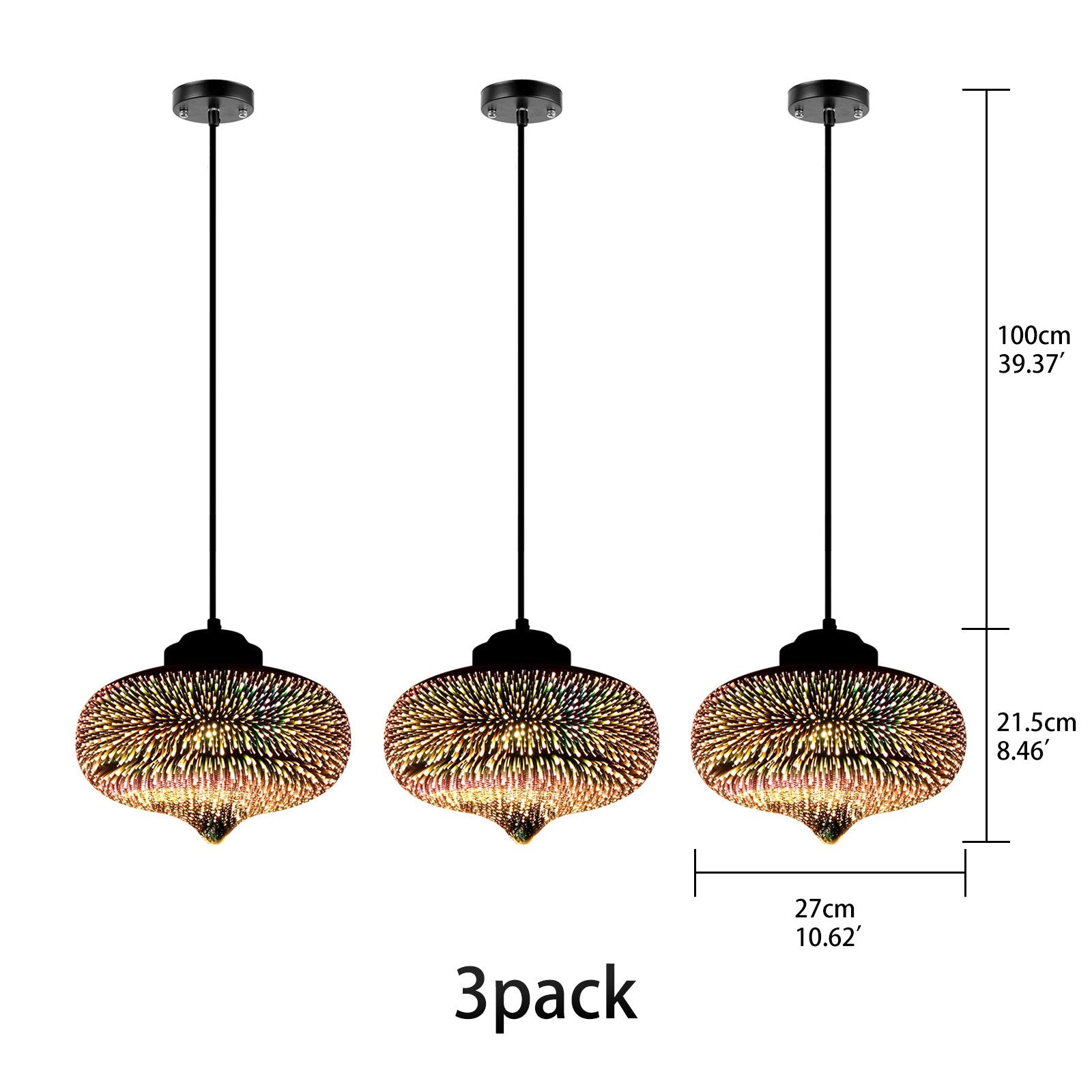 Modern 3D Colorful Pendant Lamp - B