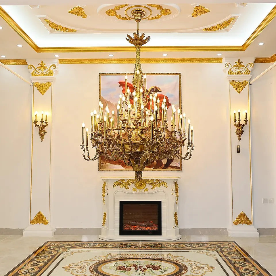 French Copper Luxury Villa Chandelier