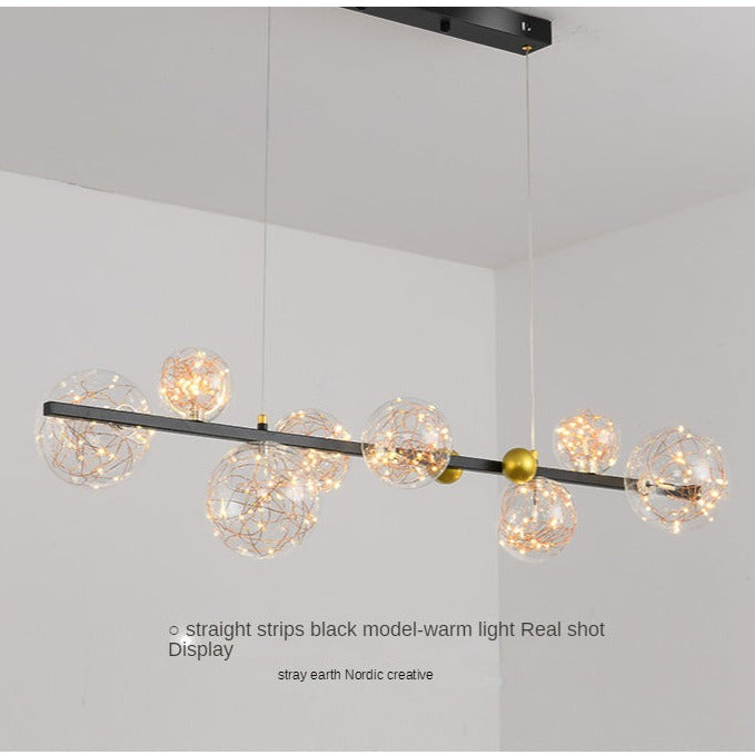 Modern Nordic Glass Ball Led Pendant Chandelier