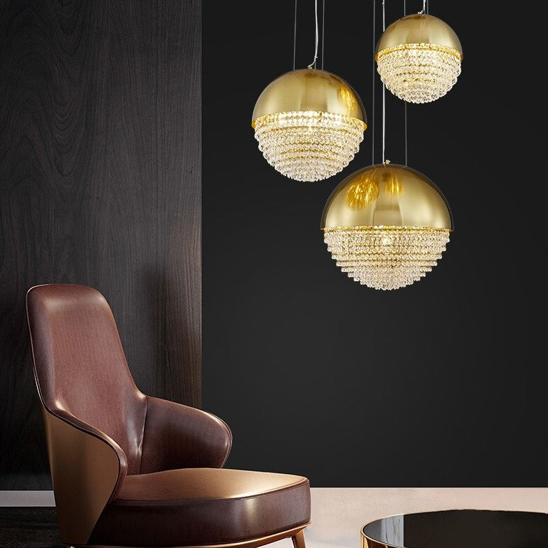 Gold Iron Luxury Retro Living Room Fashion Chandelier