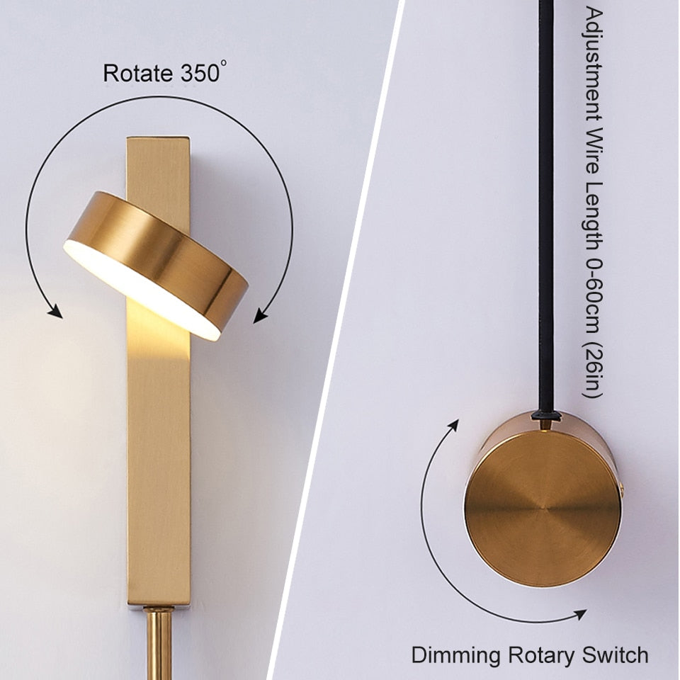 Rotation Led Indoor Wall Lamps